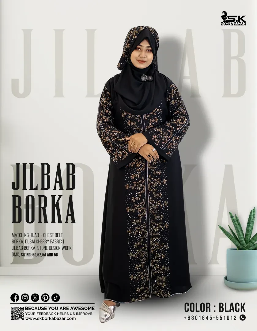 Jilbab Borka - Black
